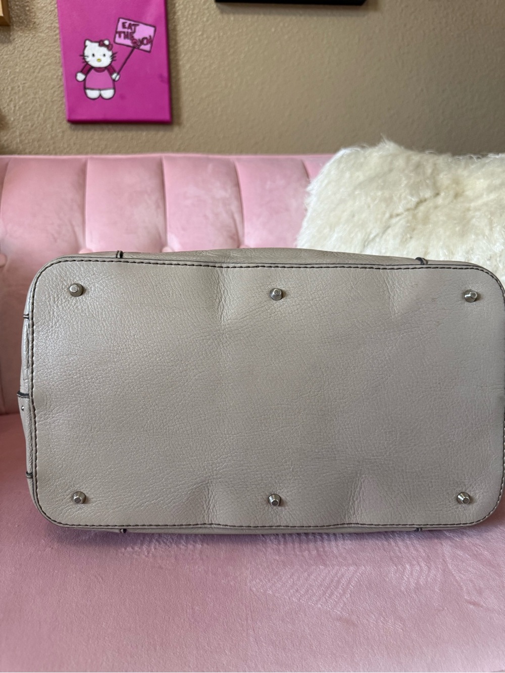 💯 Auth! Classic CHLOE  PADDINGTON Tan Leather  Handbag W Silver Tone Lock & Key - Picture 9 of 17